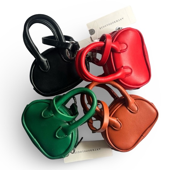 NWT Anthropologie Mini SLG Bag Charm | Keychain | Vegan Leather | British Tan - Picture 6 of 15